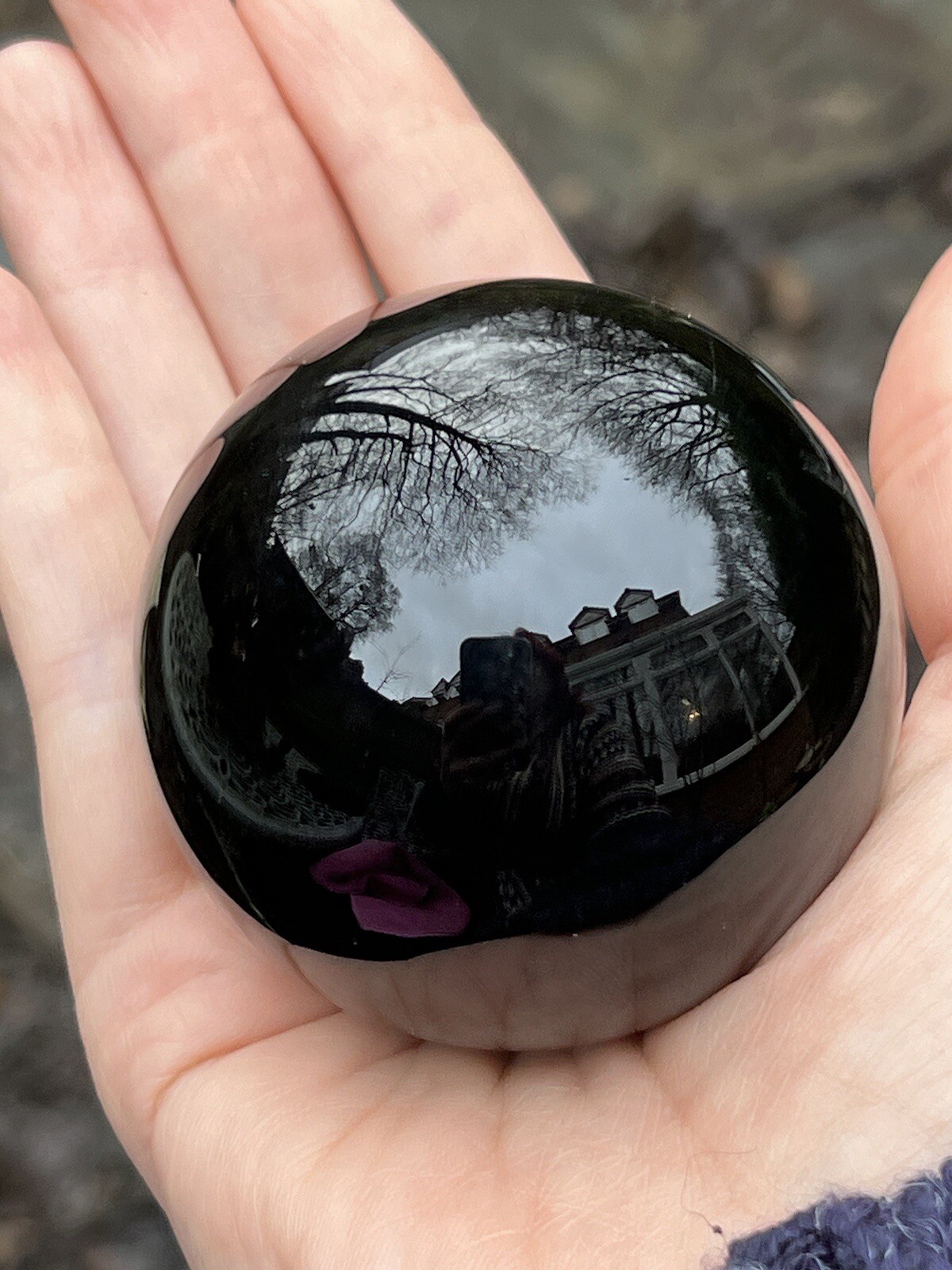 Black Obsidian Crystal Ball Large AAA+ Powerful / Creative / Protective 60mm