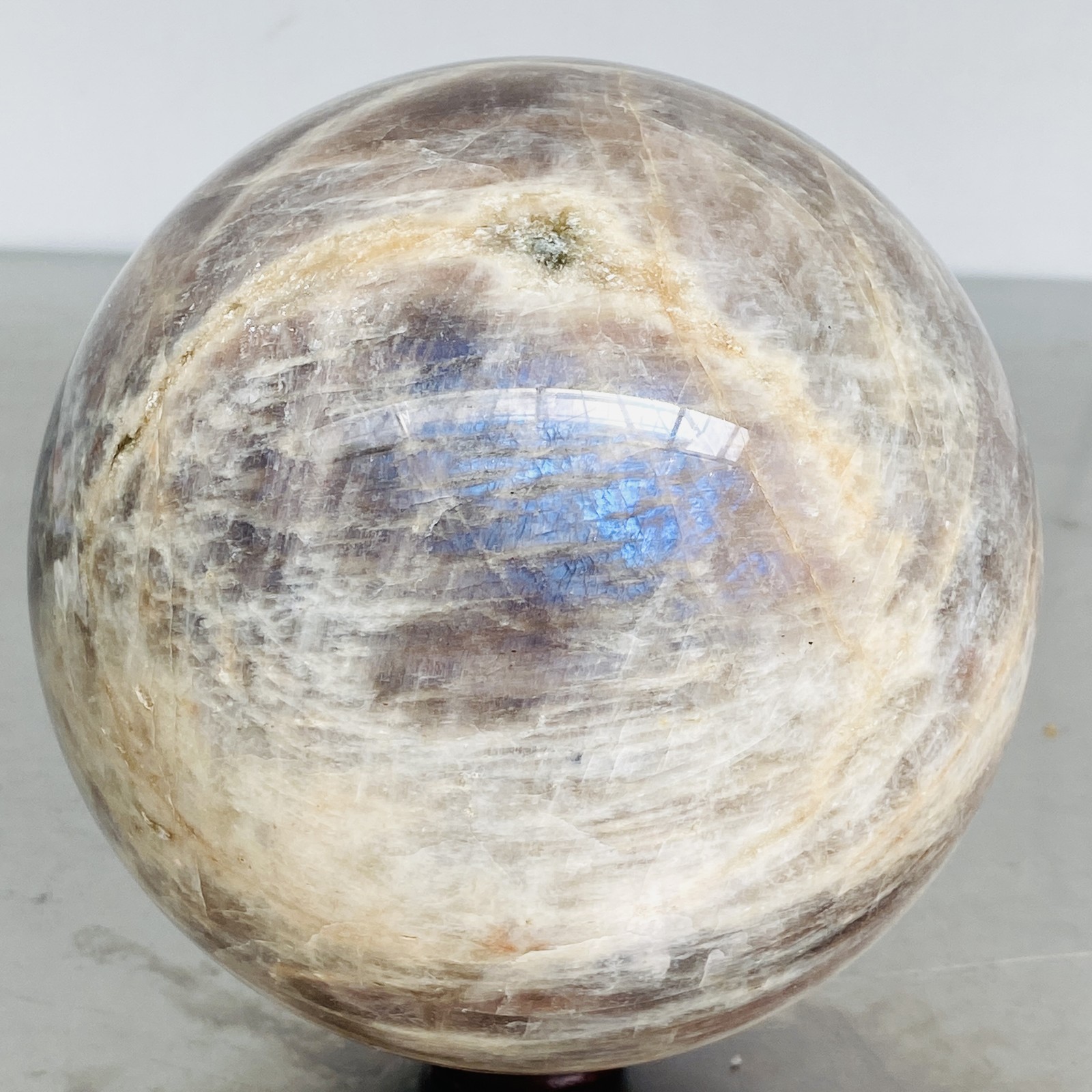 Natural Gray moonstone sphere quartz Crystal ball Healing 3860G (8.5LB)