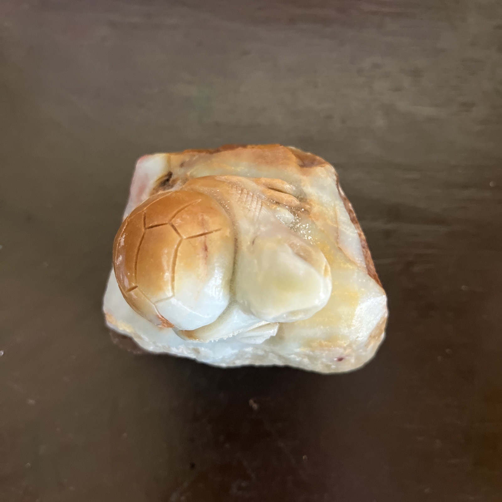 317.5 Gram Amazonite Sea Turtle Stone Carving Large