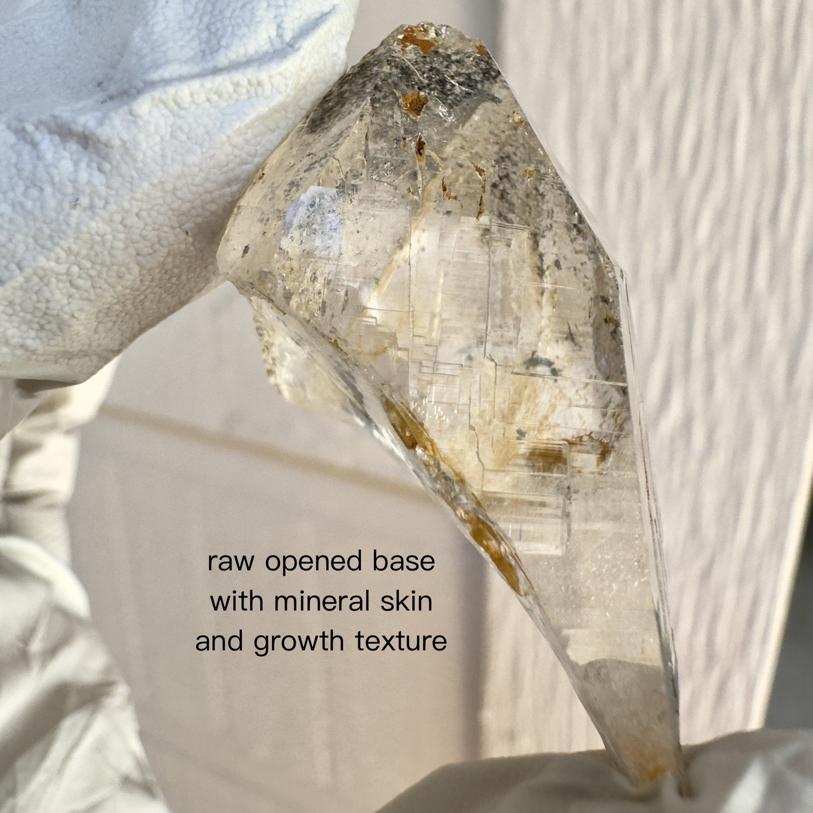 “Golden Fault Peak” Ganesh Himalayan Quartz Nepal Black Phantom Etched Crystal