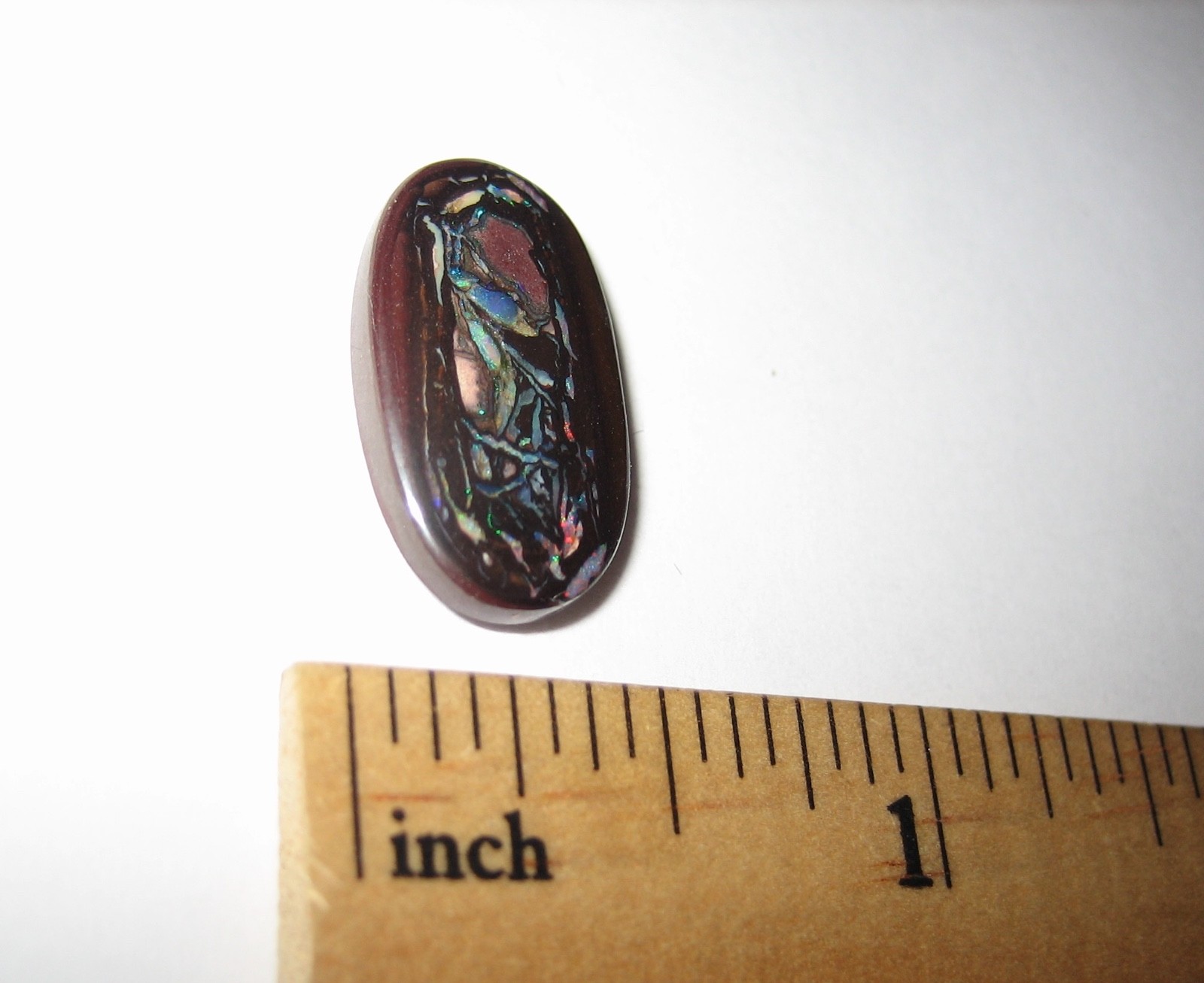 20mm x 11mm POLISHED KOROIT BOULDER OPAL CRYSTAL CABOCHON AUSTRALIA ~ 9.15cts *1