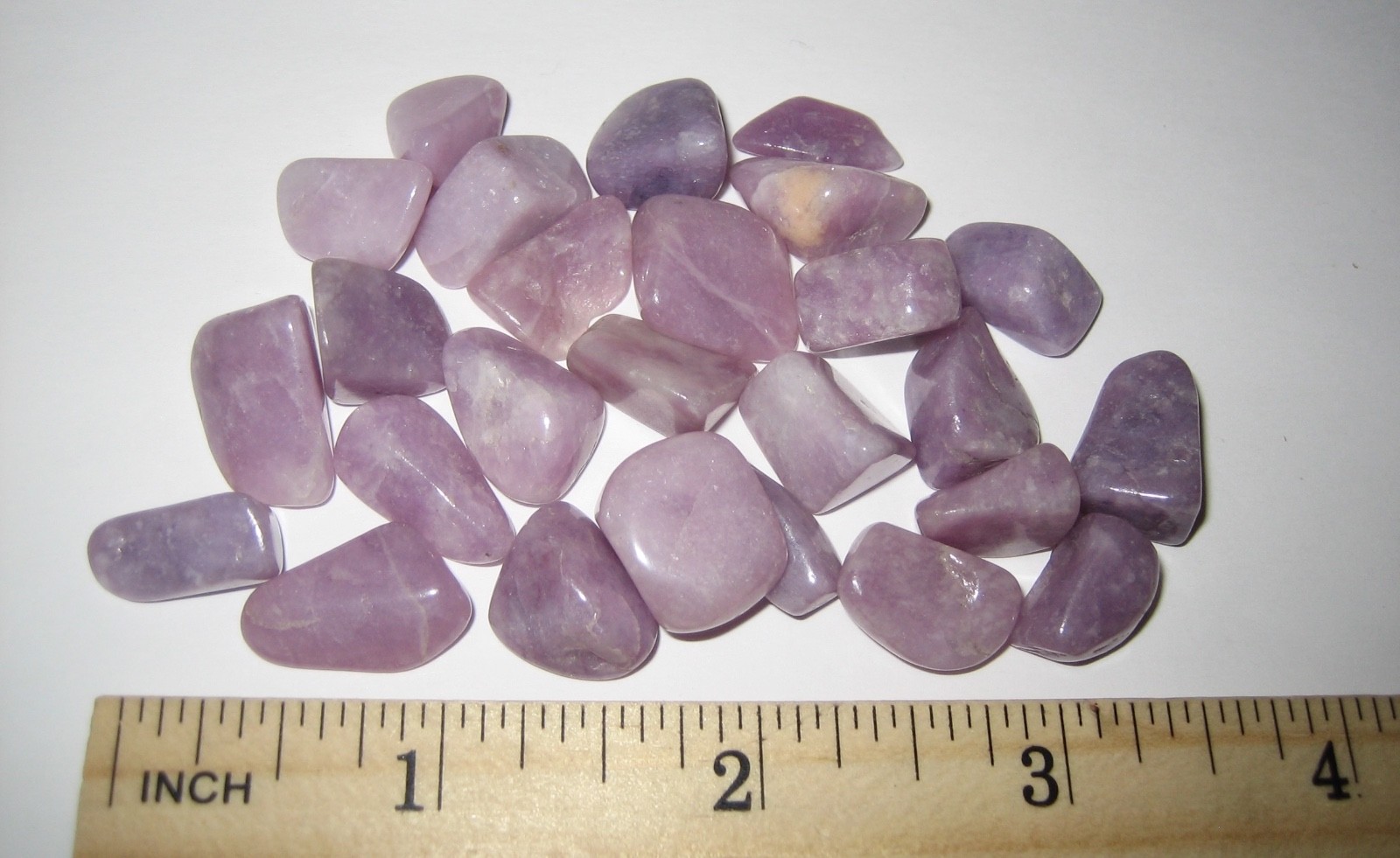 26 TUMBLED POLISHED 0.4″-0.7″ GEL LITHIUM SILICA PINK LEPIDOLITE STONE 49.2g *10