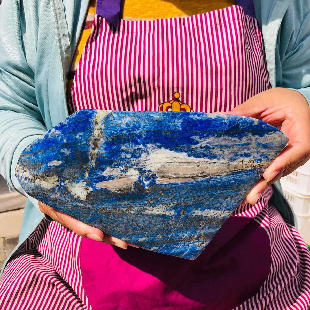 6.13LB Large Natural Lapis lazuli specimen Quartz Crystal Healing Sample 1399