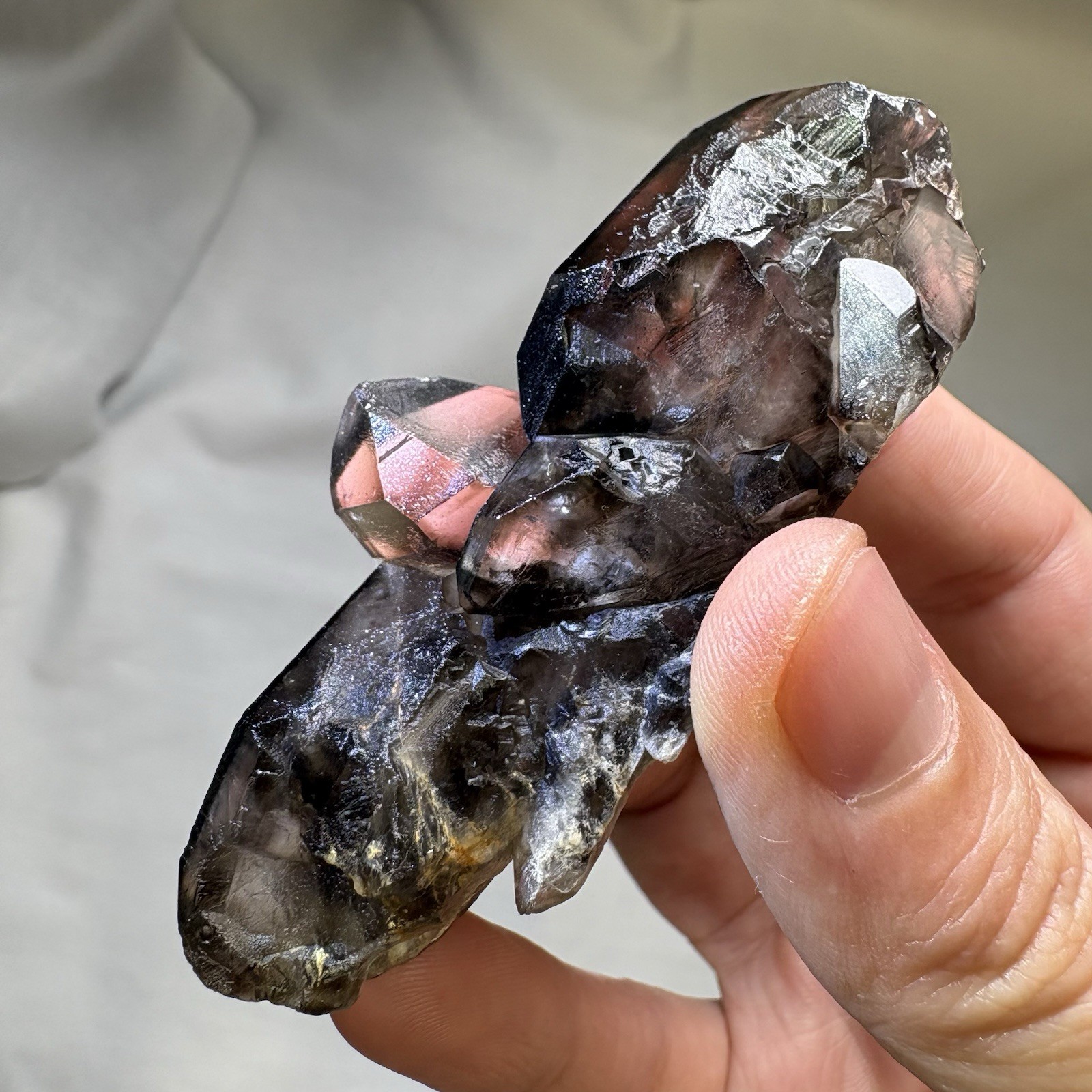 Natural Smoky Quartz Crystal Cluster Pakistan Mineral Specimen Protection Reiki
