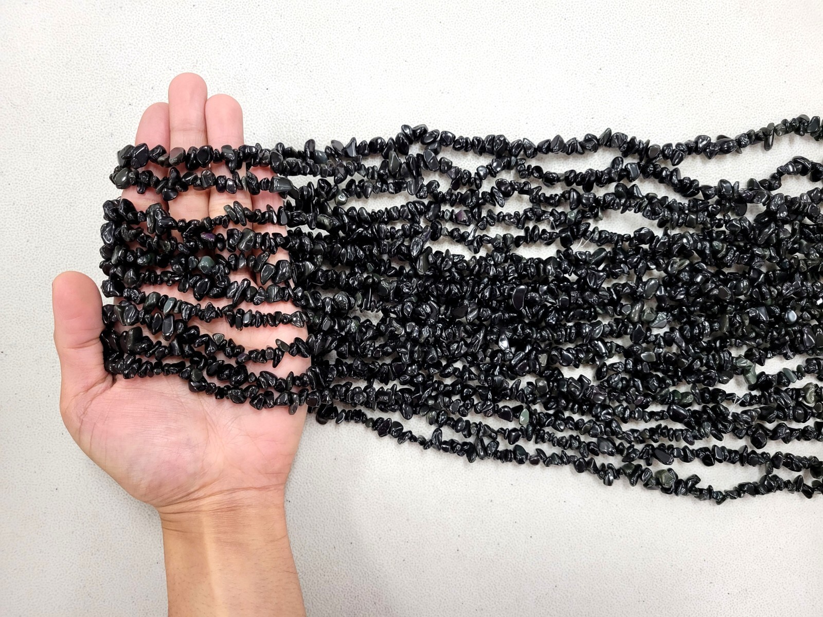 Natural Crystal Beads Drilled Stone Crystals Gemstone Chips in Strings
