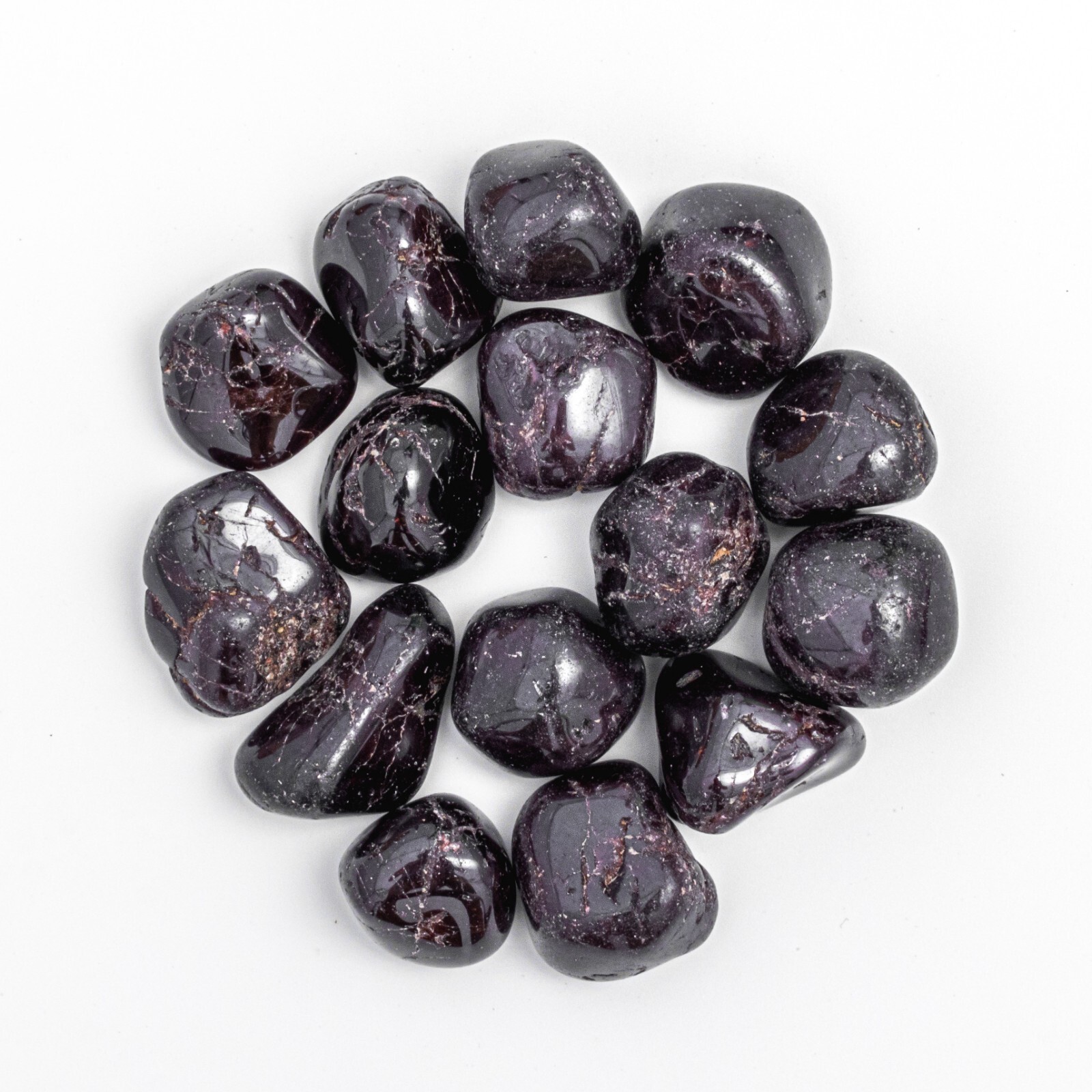 1/2 lb Tumbled Garnet Gemstone Crystals 10-20 Stones Bulk Gems Wholesale Rocks