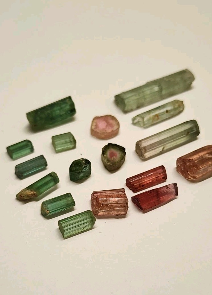 30cts Beautiful Multi Color Tourmaline Lot Gemmy Crystals