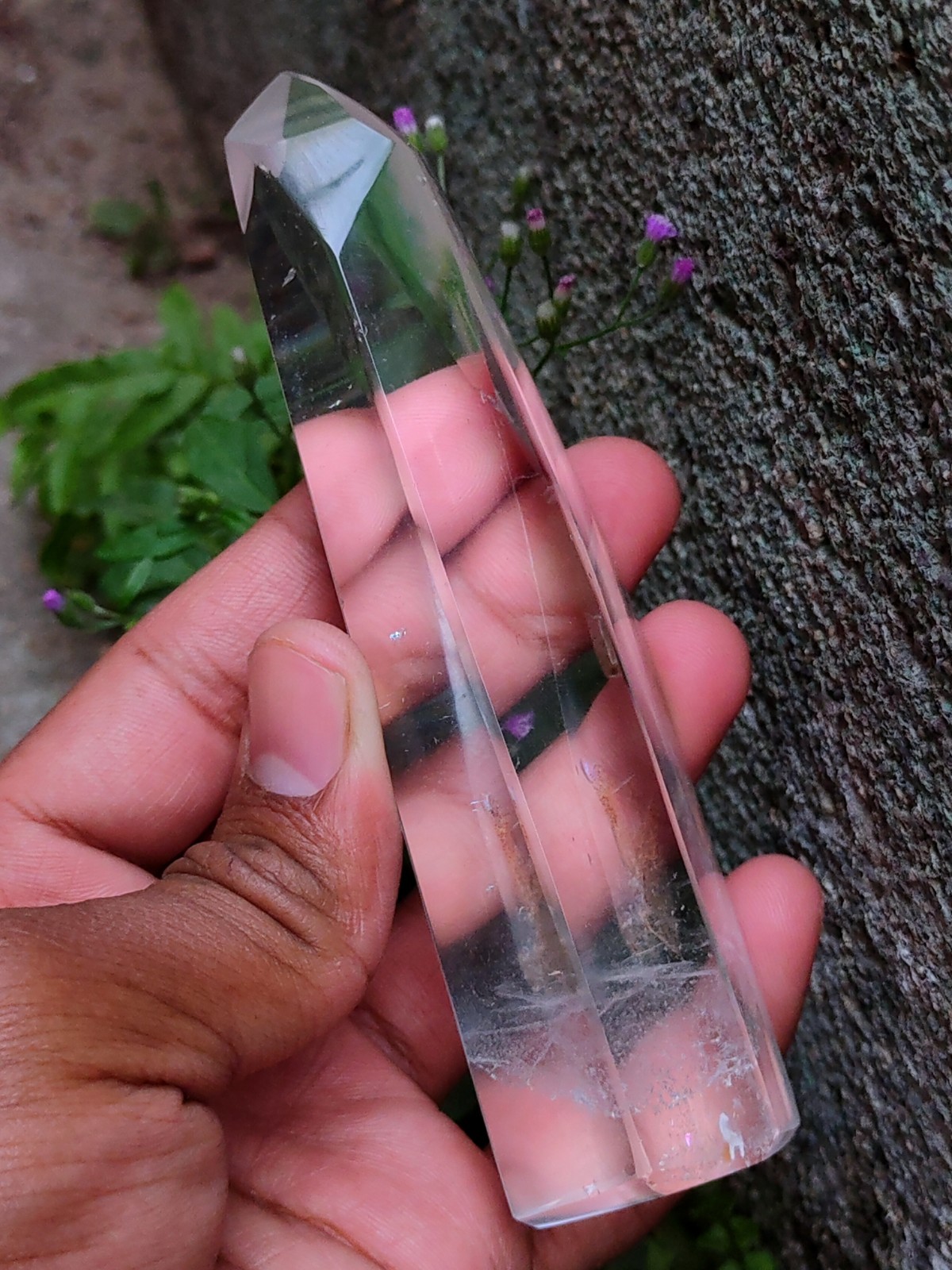Clear Himalayan Polished Crystal Natural Mineral specimen Unique.