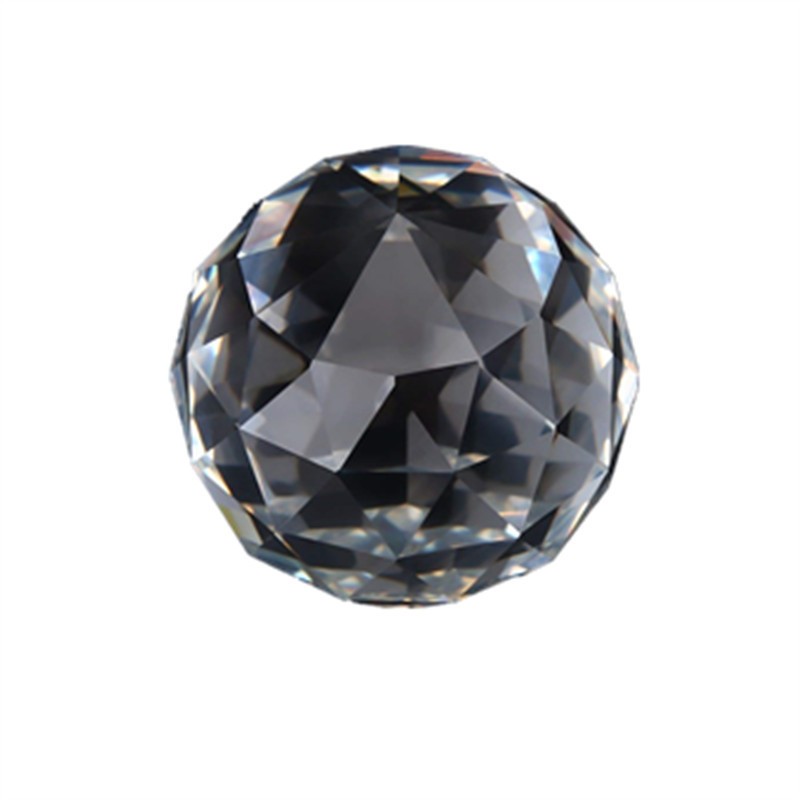 Cut Crystal Clear Prisms Sphere Decor Feng Shui Gazing Ball Feng Shui Faceted