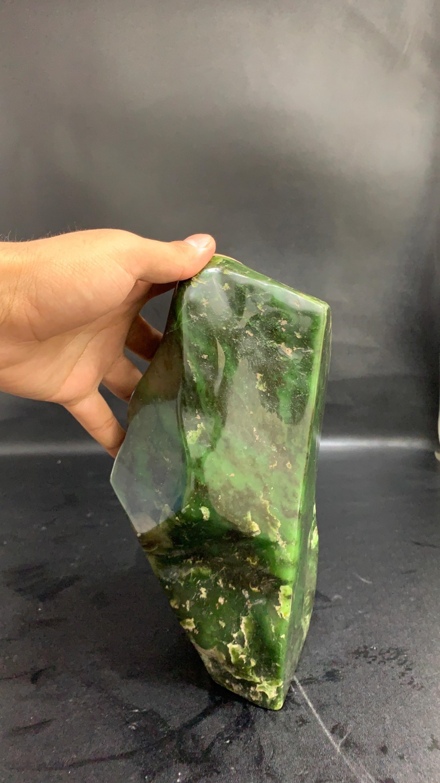 Rare 7.2kg Polished Nephrite Jade Stone Natural Green Crystal Mineral