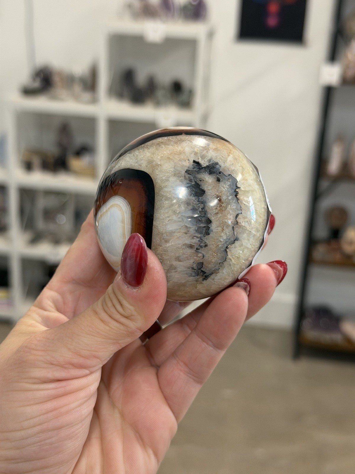 Sardonyx Sphere 70mm Healing Crystal Ball