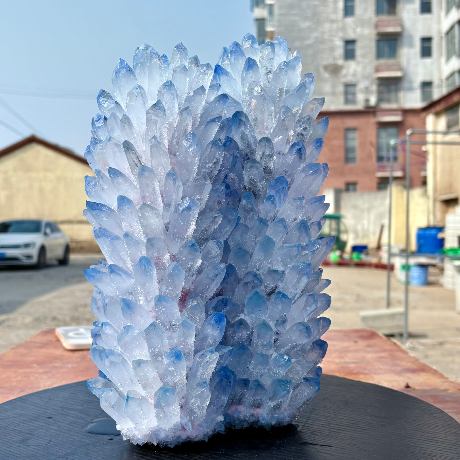 20LB New find sky blue phantom quartz crystal cluster mineral sample
