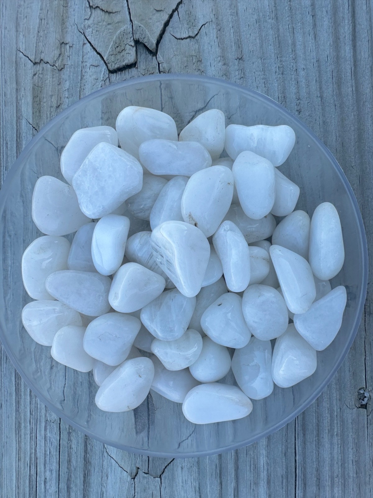 1/2 lb White Quartz Tumbled Stones – Bulk Polished Milky Crystals Lot (8 oz)