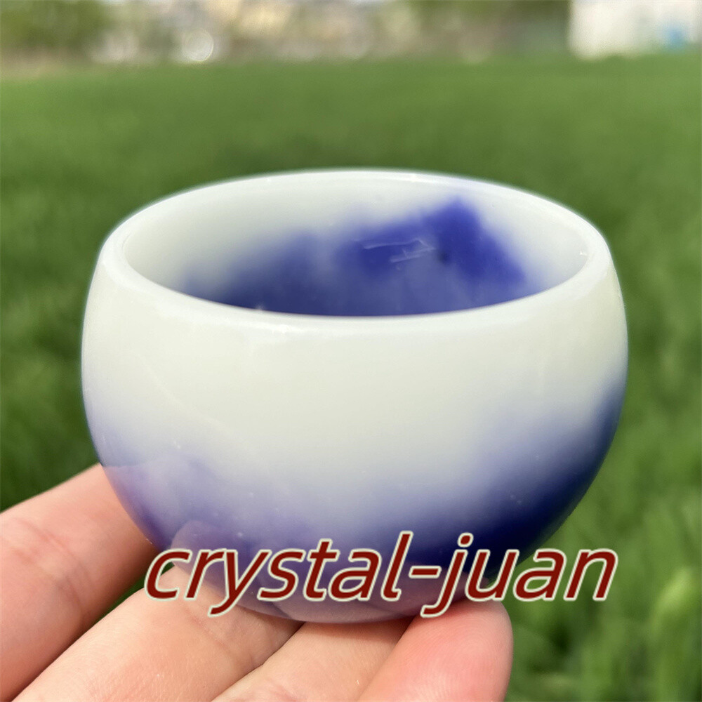 2.5″+ Purple Luminous Stone Cup Red Agate Crystal Bowl Mineral Specimen 1pc