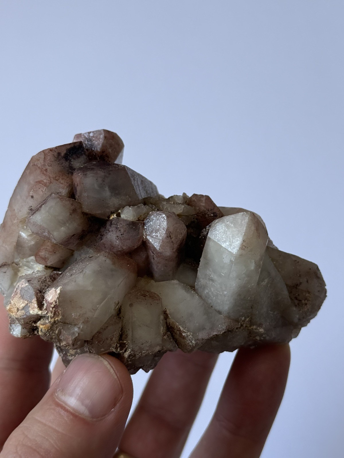 Hematite Quartz Crystal Cluster Red Feather, CO- 9.2cm – 236.5g – ID91