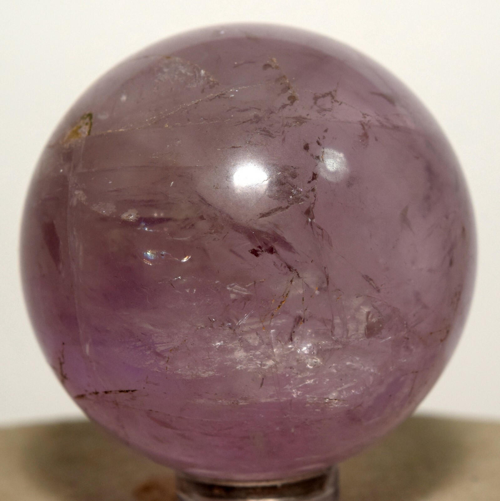 44mm 120g Rainbow Purple Amethyst Sphere Translucent Gemstone Crystal Ball China