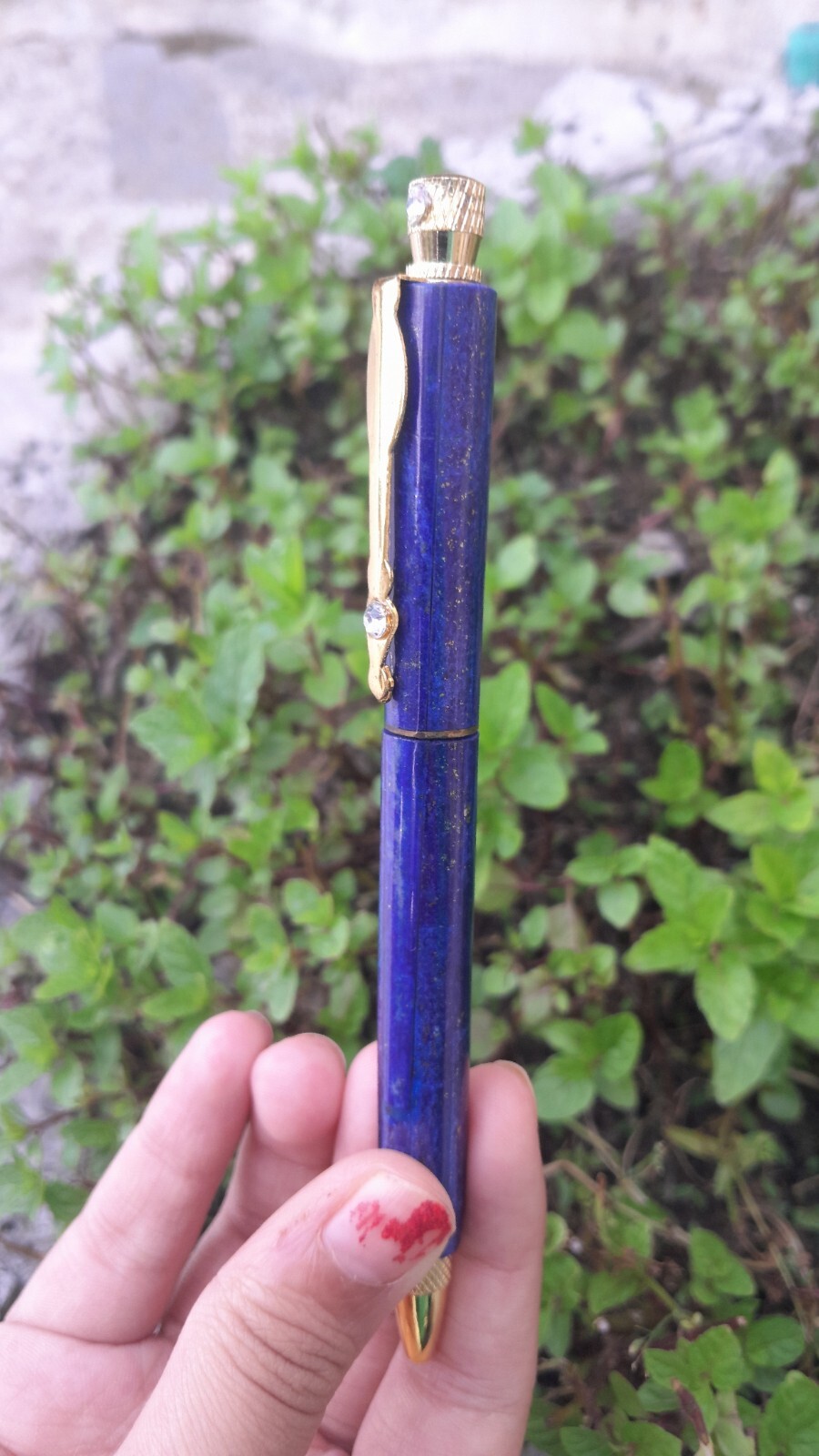25g Natural Stone Lapis Lazuli Ballpoint Blue Ink Pen Premium Quality Handmade