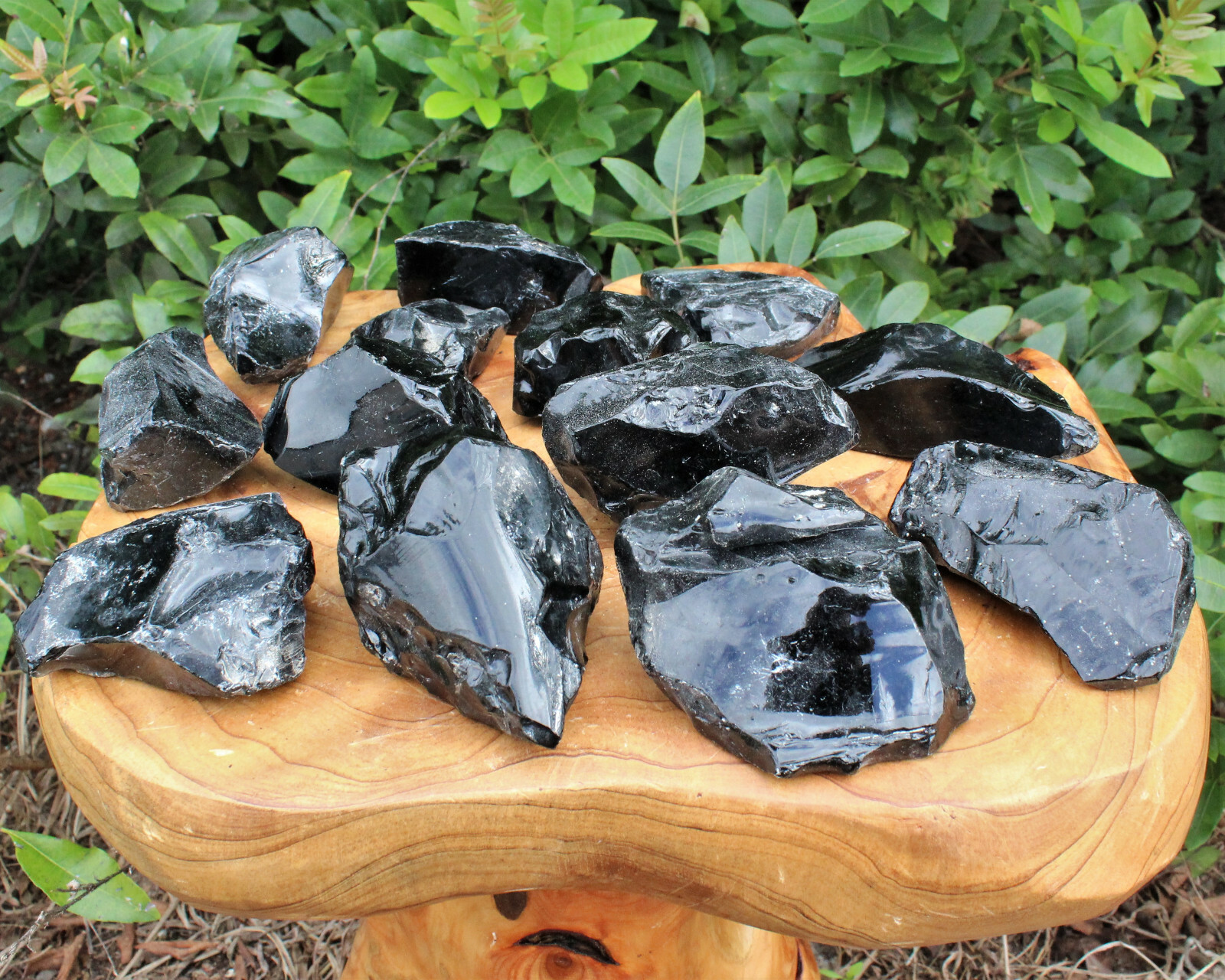 LARGE Rough Black Obsidian Crystals, 2″-3″, Raw Natural Glassy Specimens