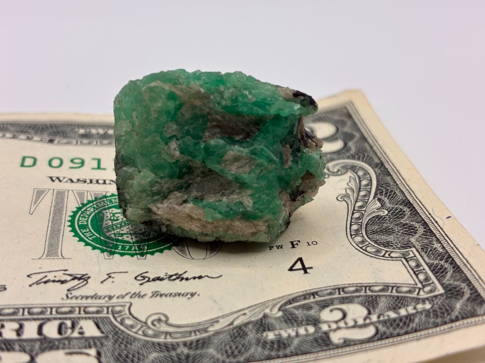 Rough Crystal Colombian Emerald Raw Matrix Collector Piece, Natural Not treament