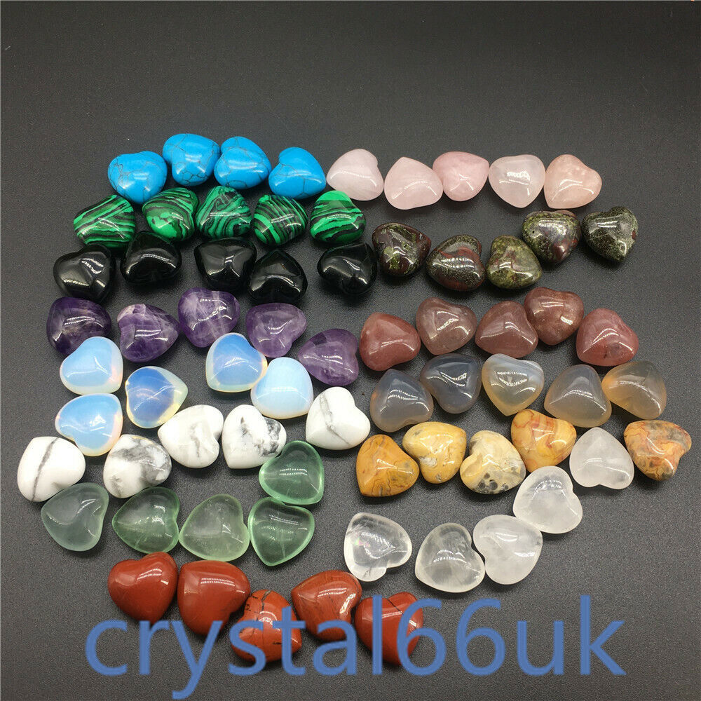 wholesale A lot of Natural quartz Crystal mini heart Carved Crystal pendant