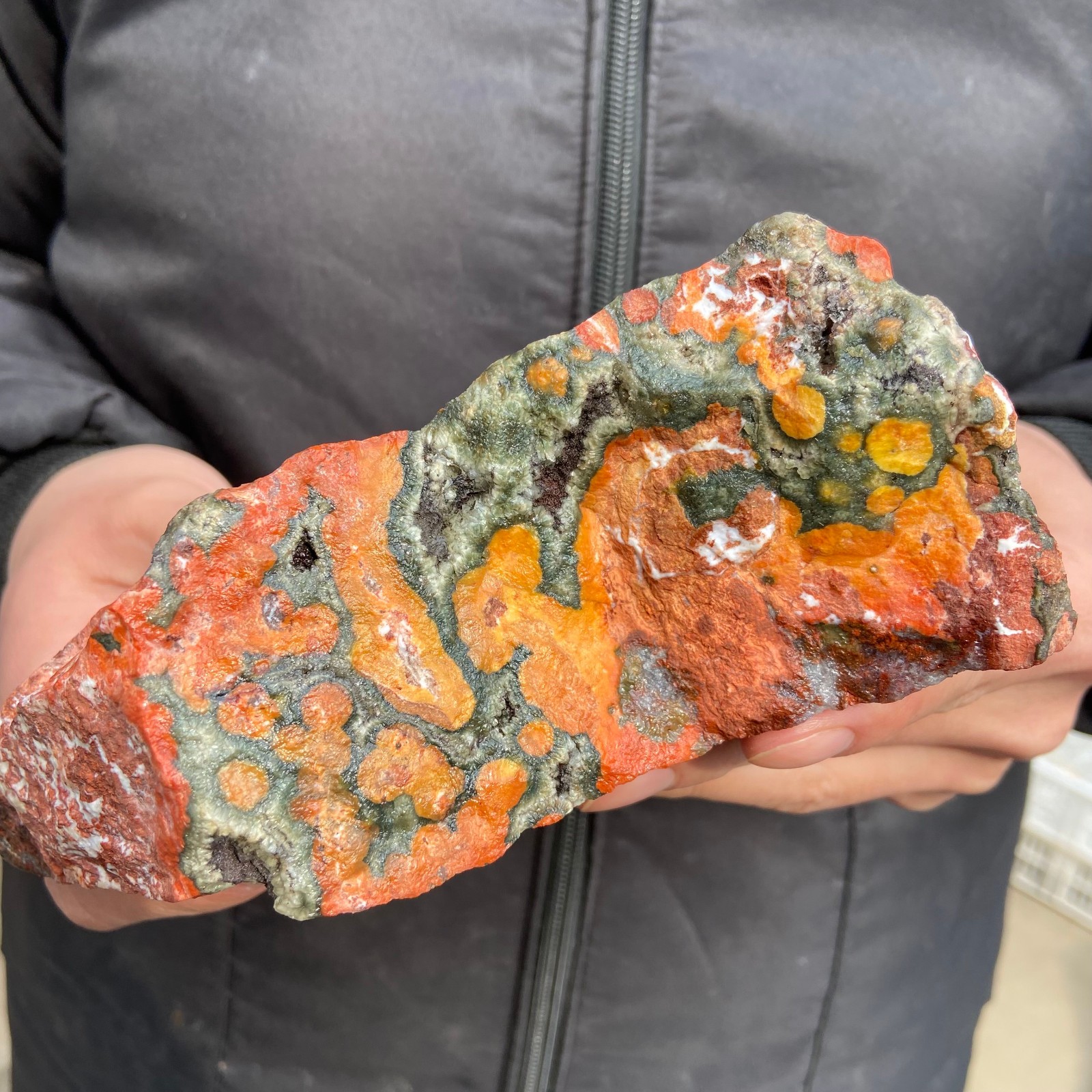 3.4lb Natural colourful ocean jasper raw stone crystal rough mineral specimen