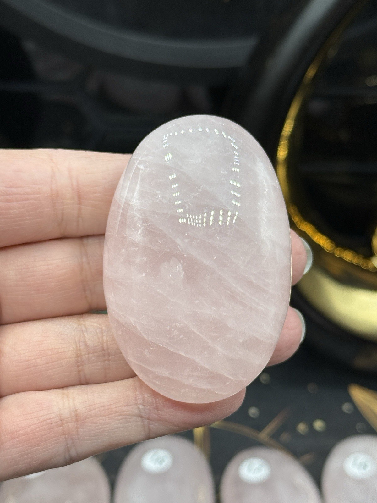 Natural HQ Rose Quartz Palmstones Beautiful Pinks Free shipping