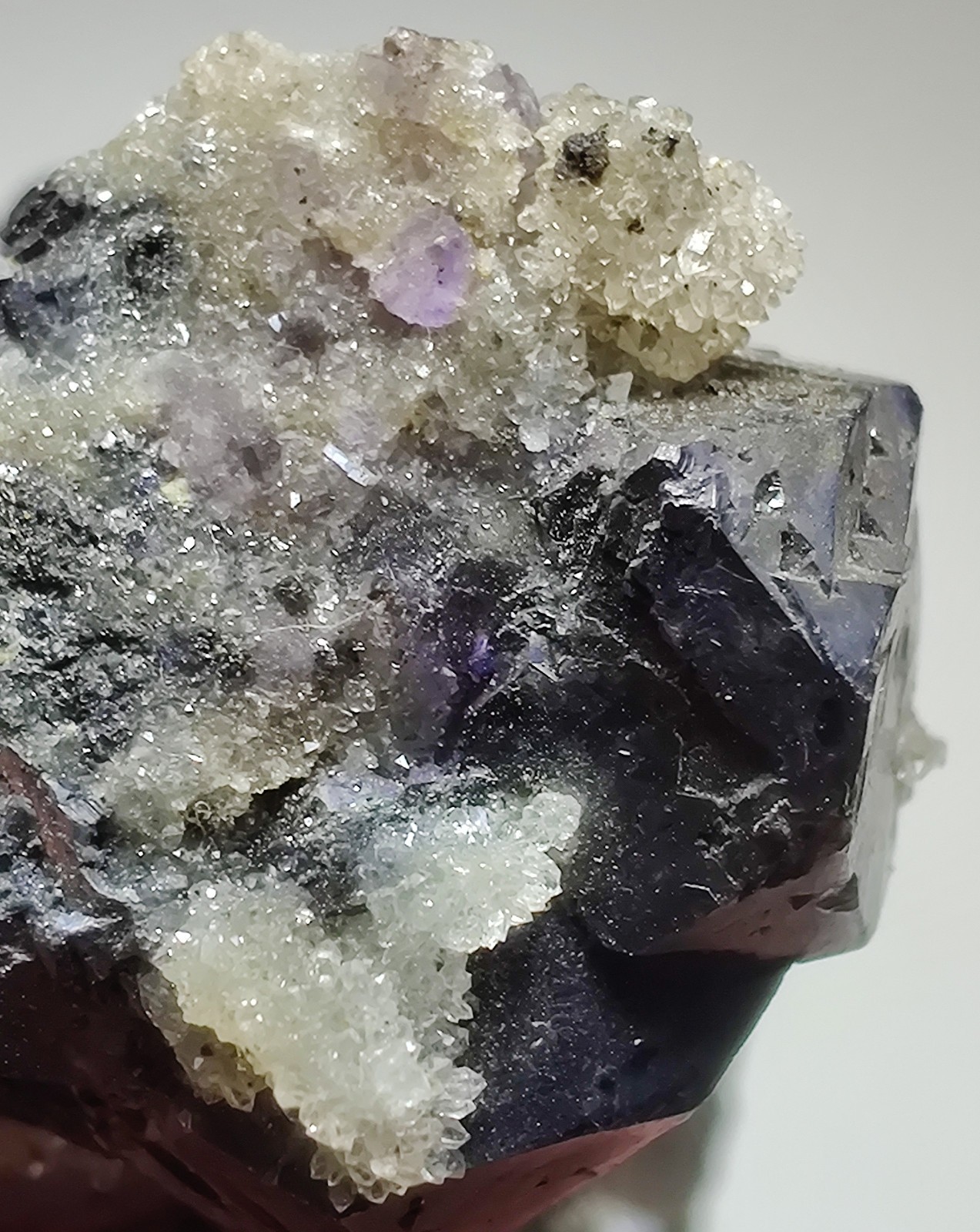 Galena crystals with Sphalerite, Fluorite etc. Cave-in-Rock, Illinois. 64 grams.