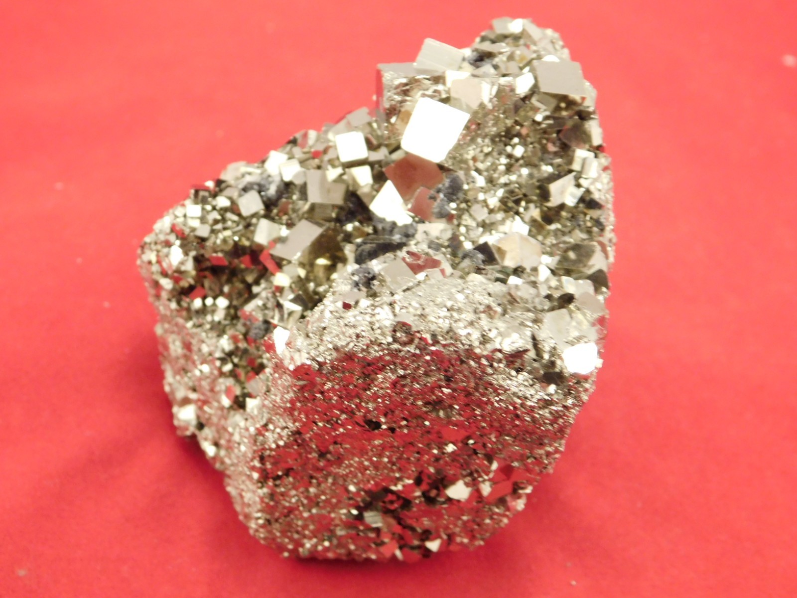 wOw! LARGER! Nice and 100% Natural Pyrite CUBE Cluster Peru 529gr