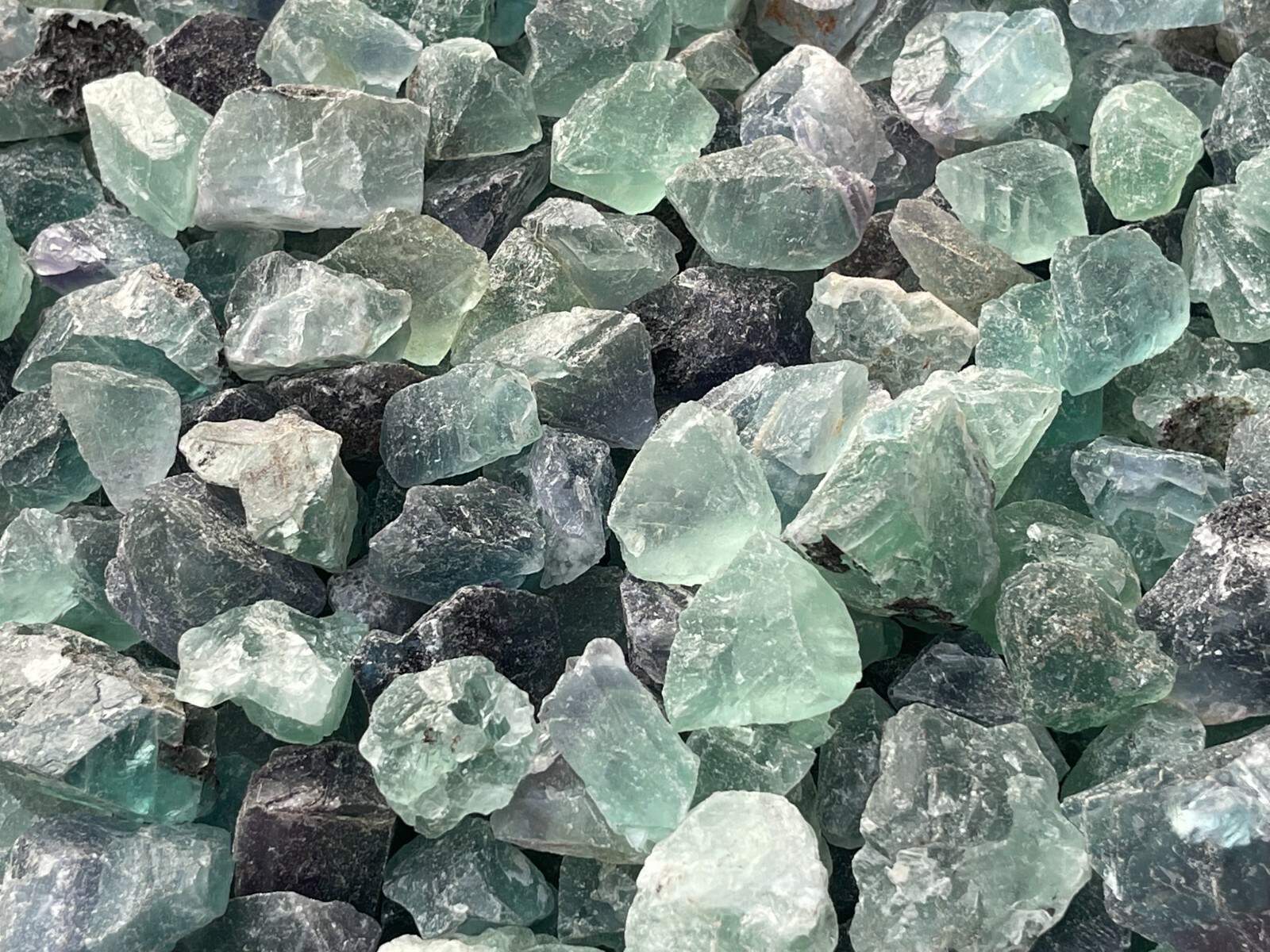 1/2 Lb Rough Large Fluorite Gemstone – Raw Natural Crystals for Cabbing, Wicca