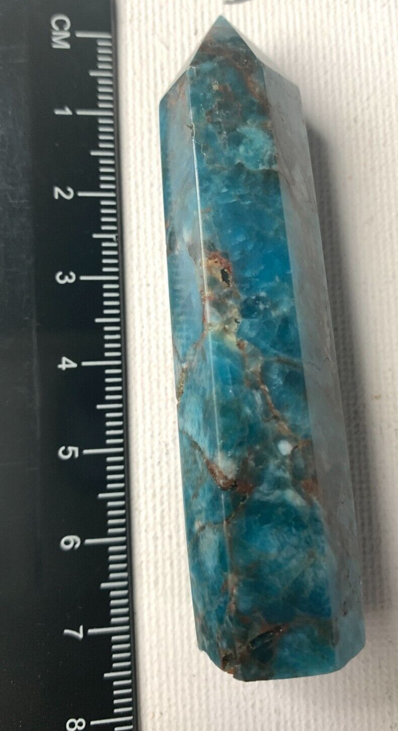 BLUE APATITE HUGE OBELISK TOWERS FROM 7CM TO 8CM HIGH