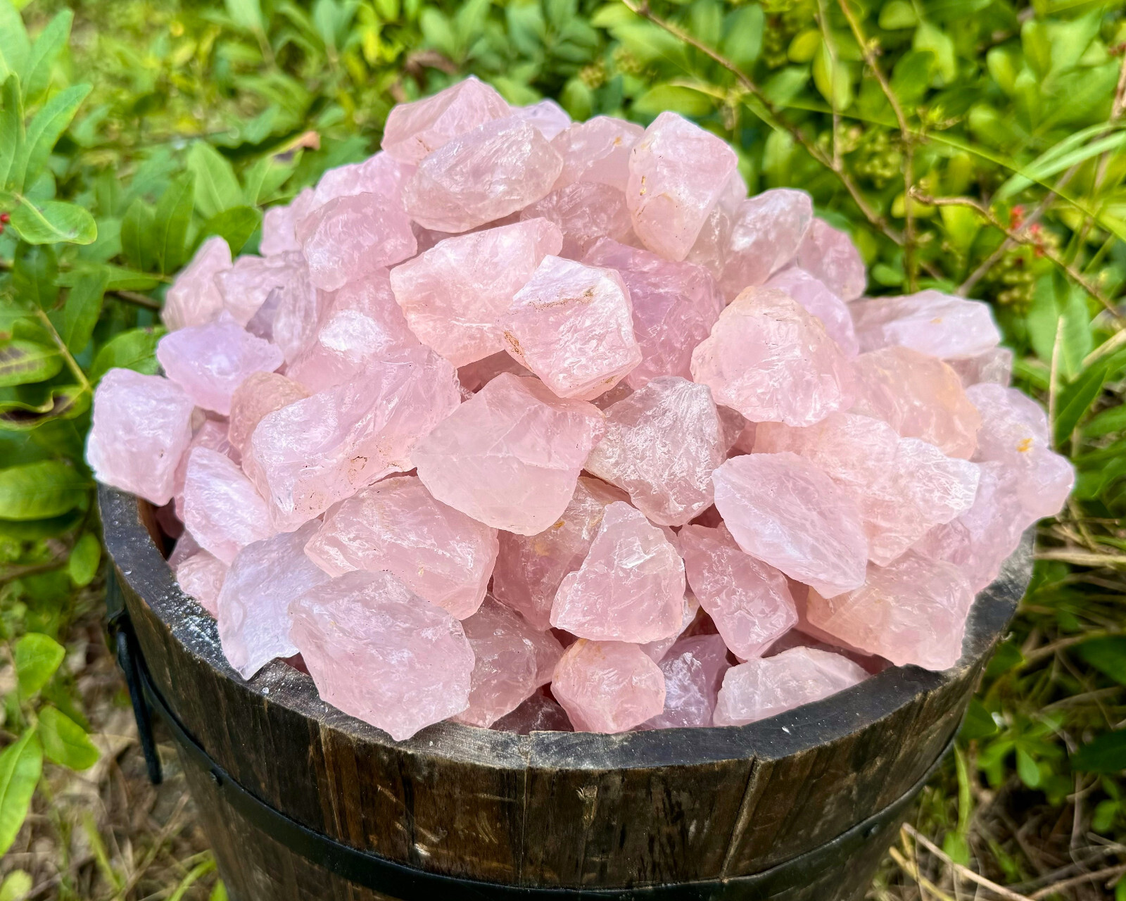 5 x Natural Rough Rose Quartz Crystals (Raw Specimen Healing Reiki Love Stone)
