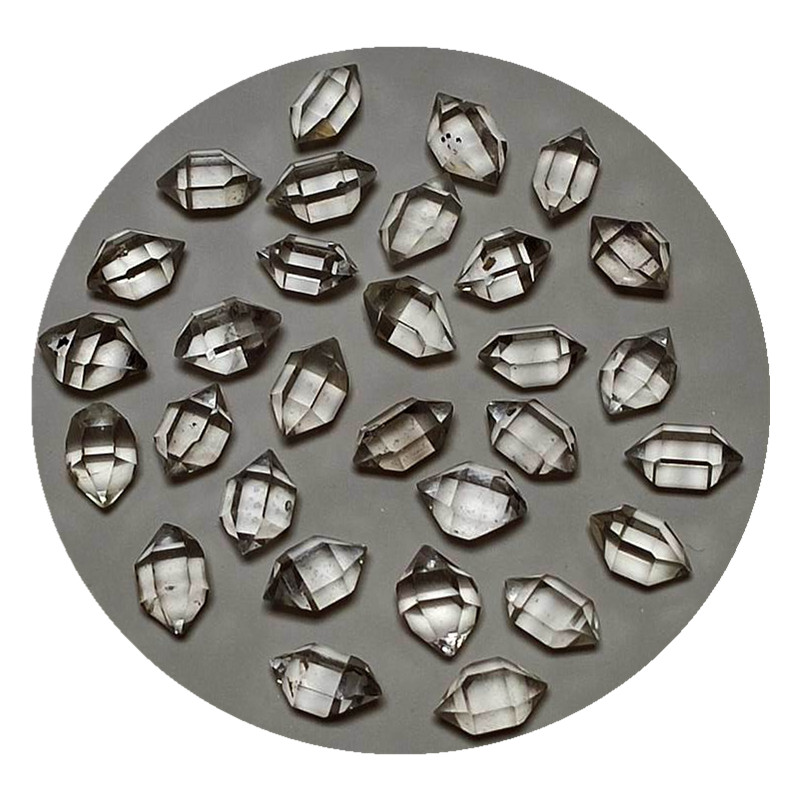 10pcs 8-9mm AAAA++++ Top Clear Quality Herkimer Diamond Quartz Crystal Healing