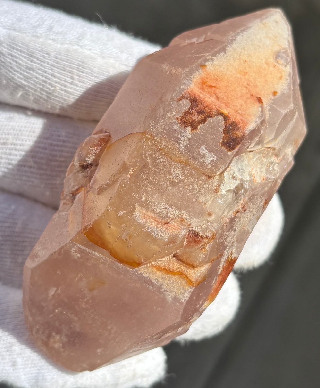 USA SALE *SEE VIDEO* 129g 3.39″ RARE LITHIUM DT QUARTZ POINT DOUBLE TERMINATED