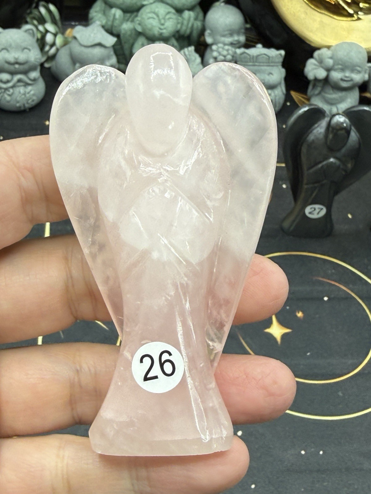 Natural Dream Amethyst, Rose Quartz & Hematite Angels You choose. Free shipping