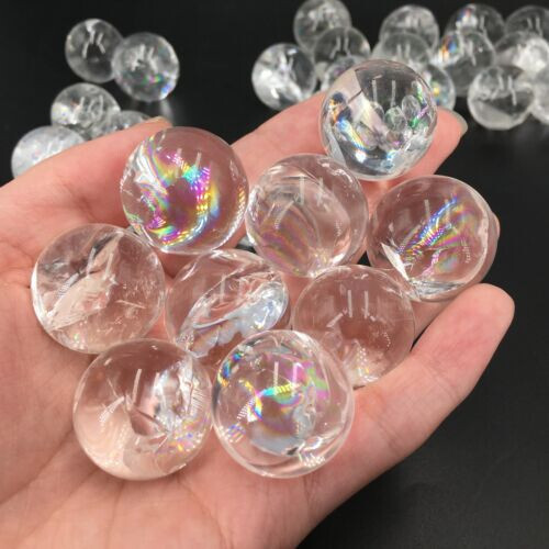 2.2LB Natural Clear Quartz sphere Rainbow Crystal Ball Reiki Healing wholesale