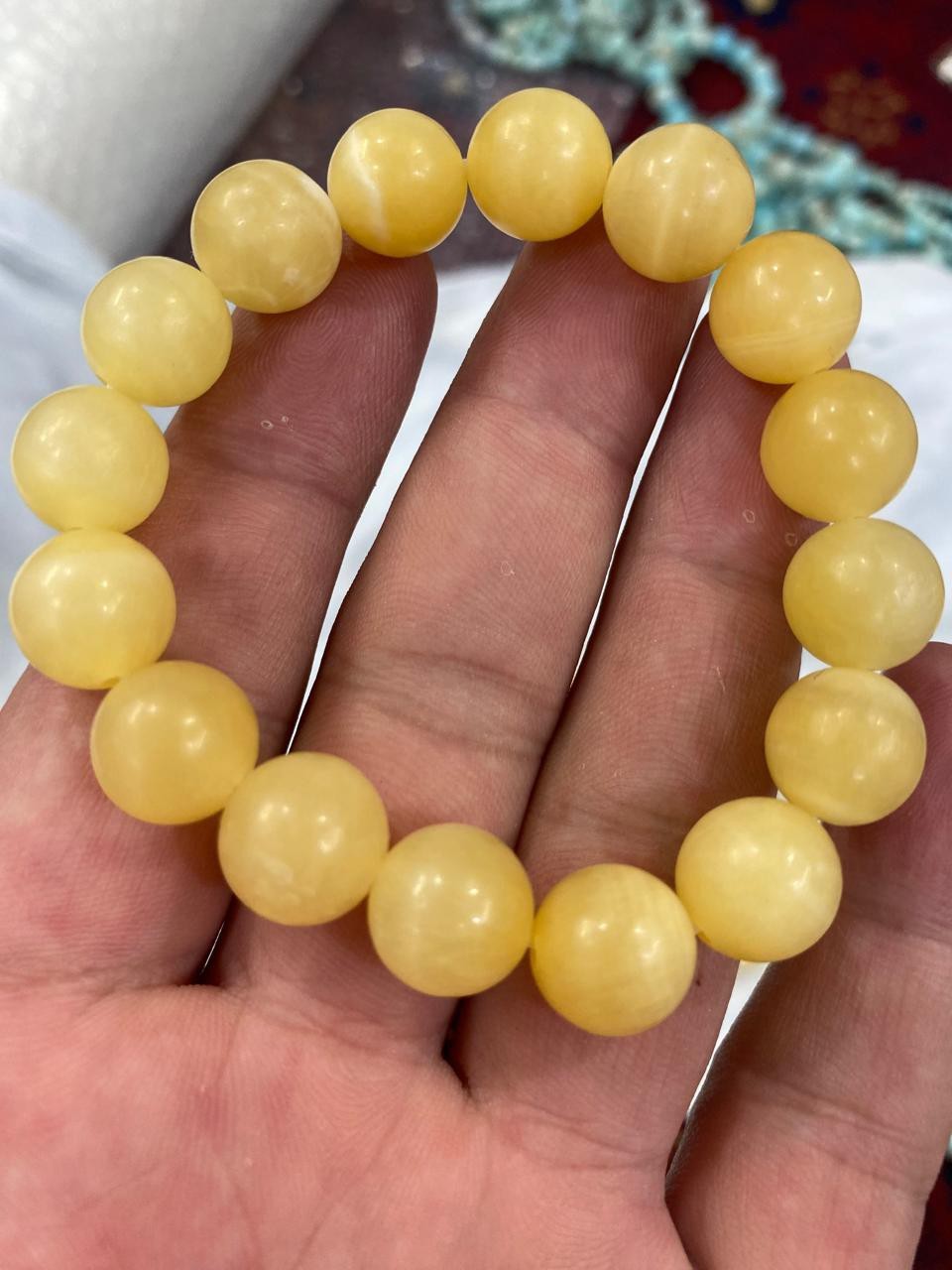 orange calcite bracelet Gemstone Bracelet Handmade Crystal Bead Jewelry