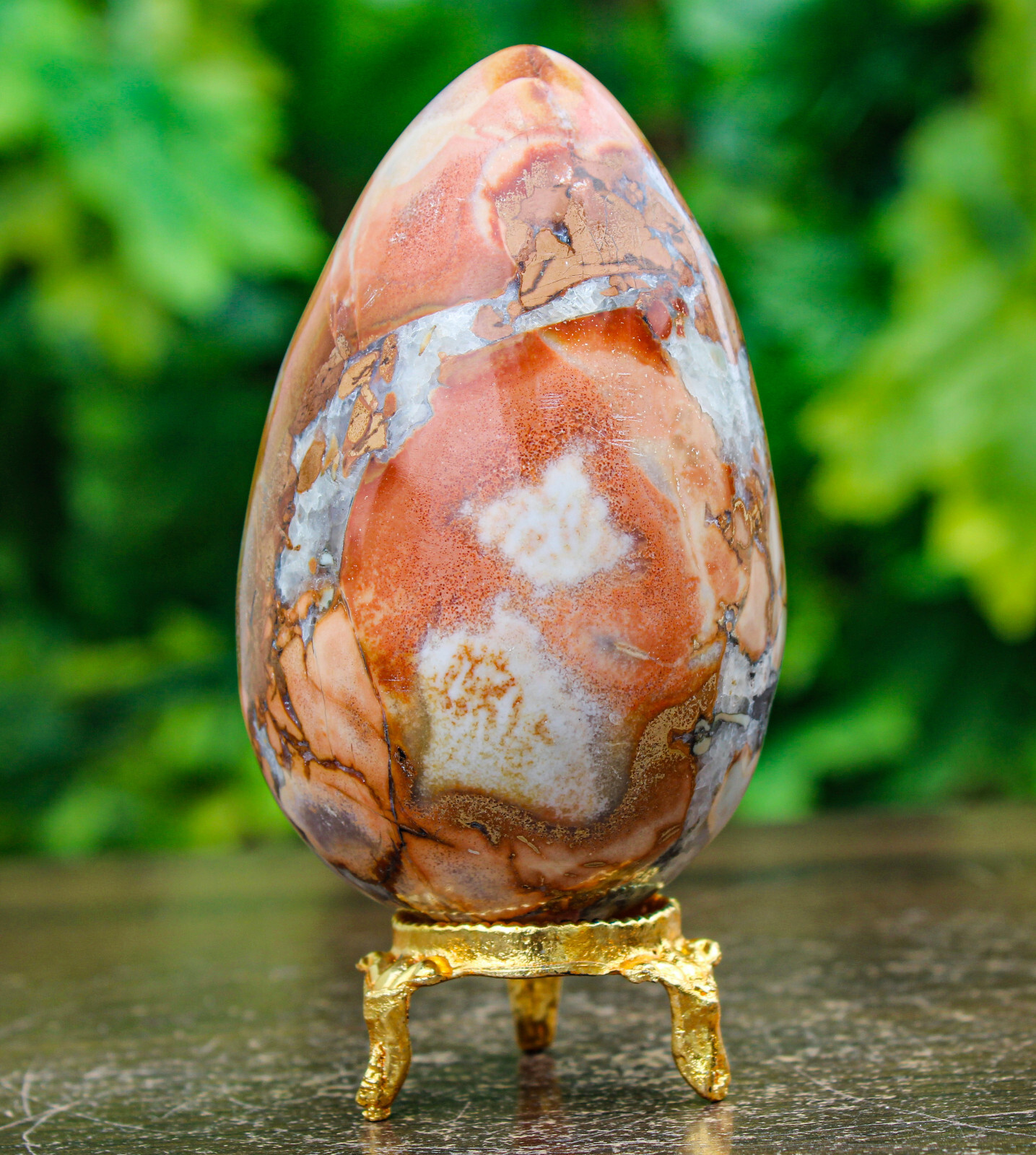 90MM Superb King Cobra Jasper Crystal Quartz Healing Reiki Energy Stone Egg