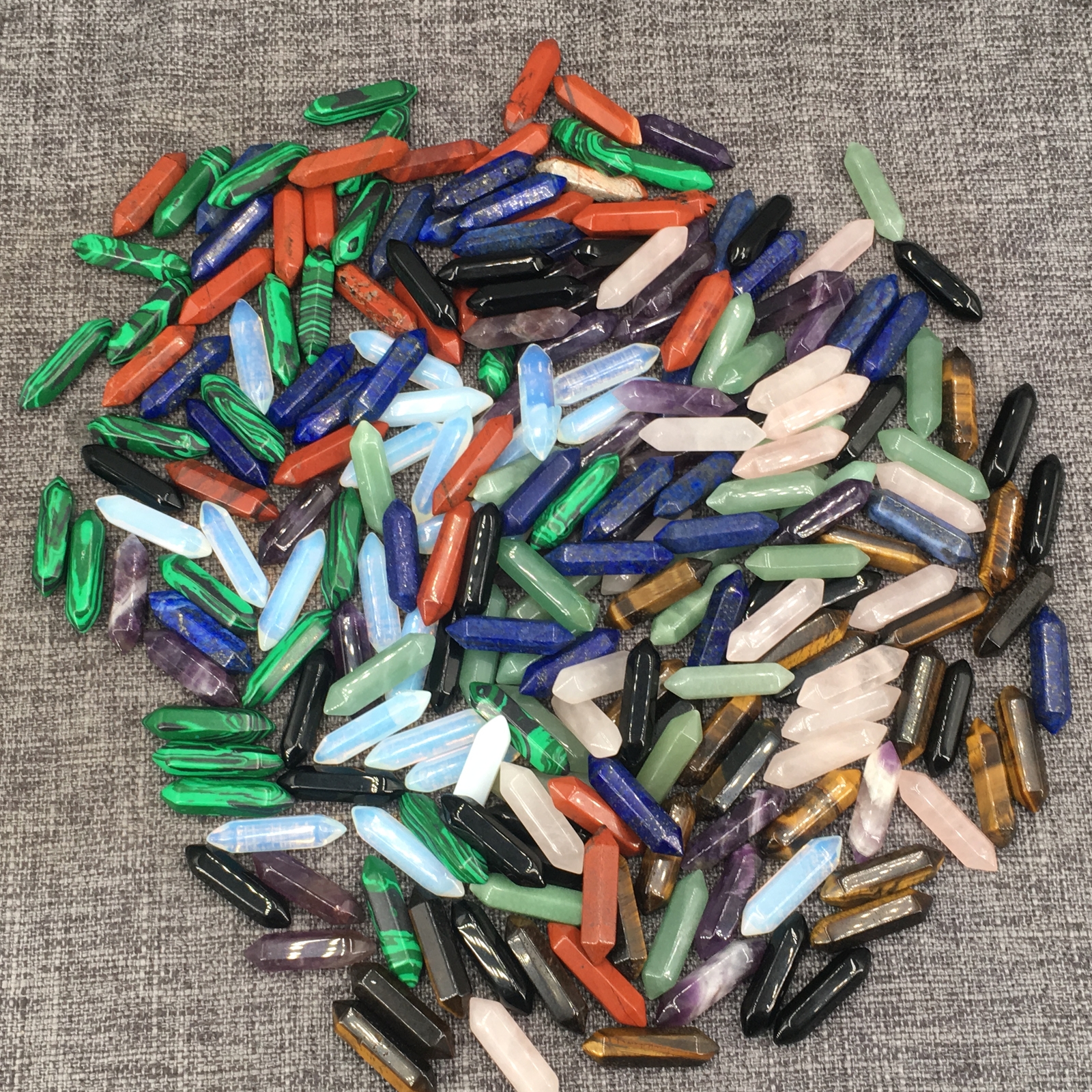 A Lot Natural Obelisk Quartz Crystal Wand Double Point Wholesale Reiki Healing