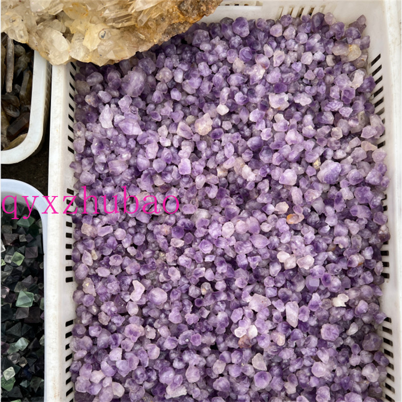 Natural Amethyst Rough Quartz Crystal Mineral Specimens Reiki Healing 8-12pcs
