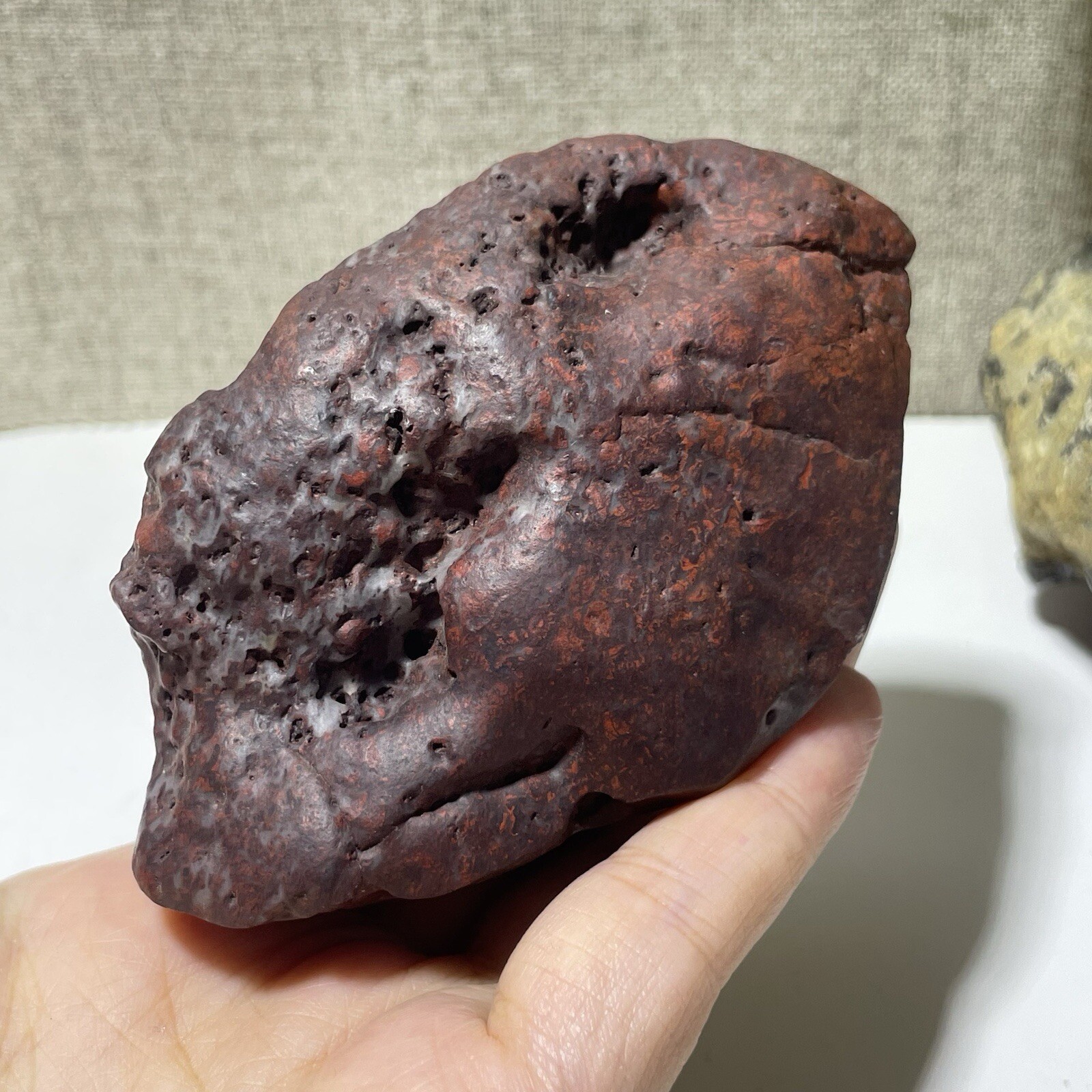 353g Natural Iddingsite meteorite specimen raw stone from China a6698