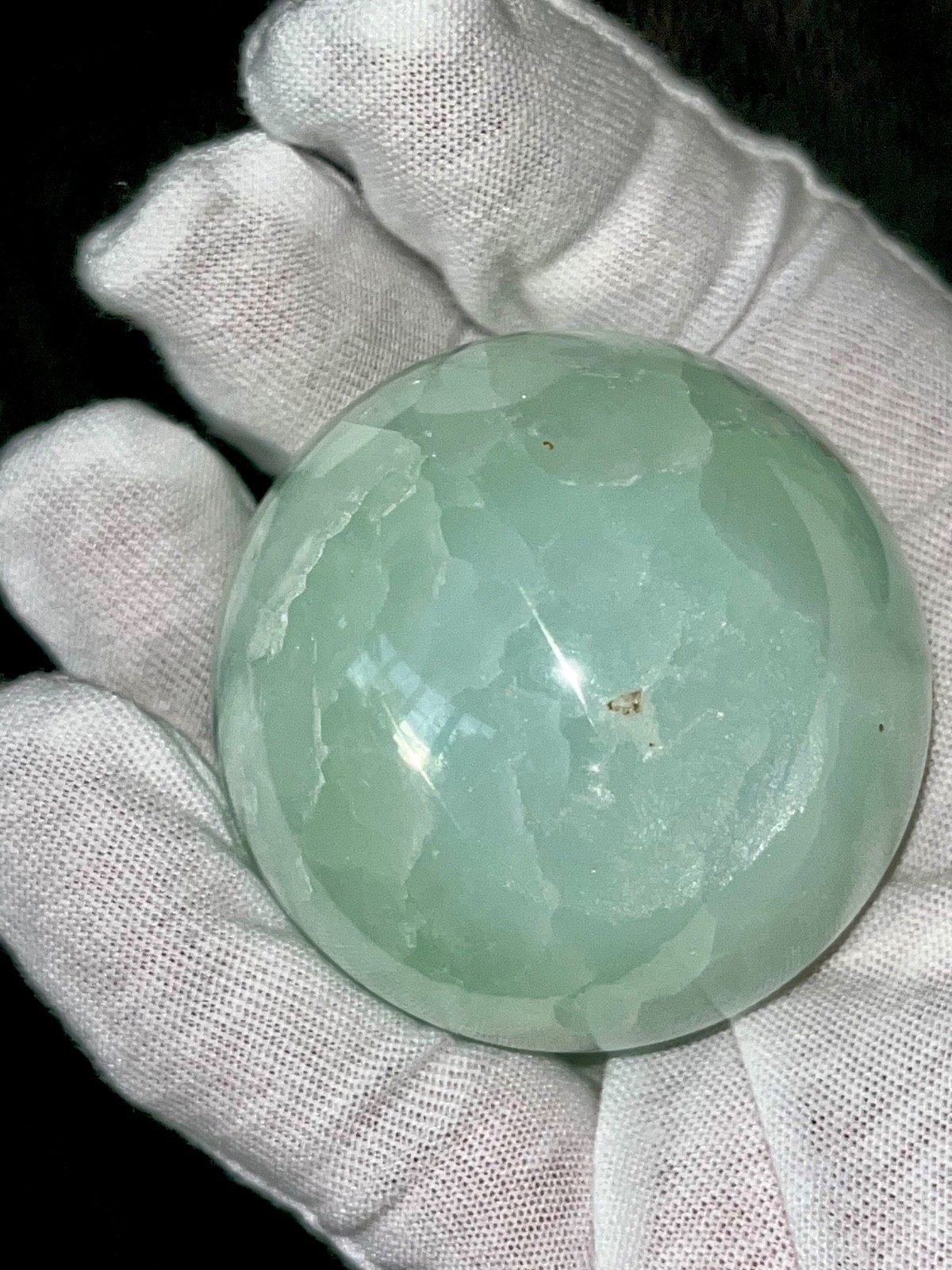 ✨🟢🩵NEW ITEM! 🟢🩵 PISTACHIO CALCITE large crystal sphere beauty 190g 49mm