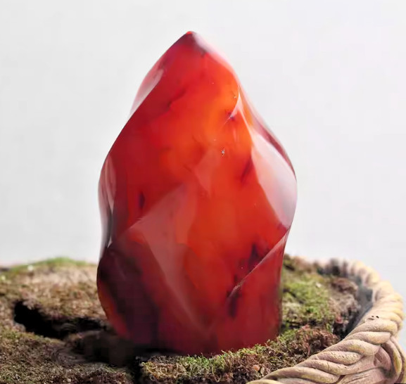 2025NEW! Carnelian Flame Stone Red Agate Stone Mineral Specimen Home Decor