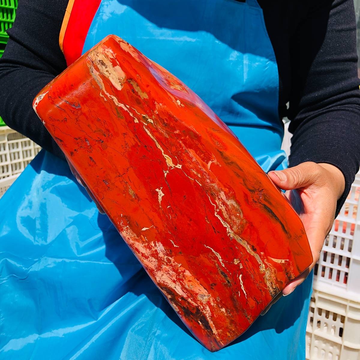 16.52LB Large Natural Red Jasper ore standard Quartz Crystal Healing Sample 4422
