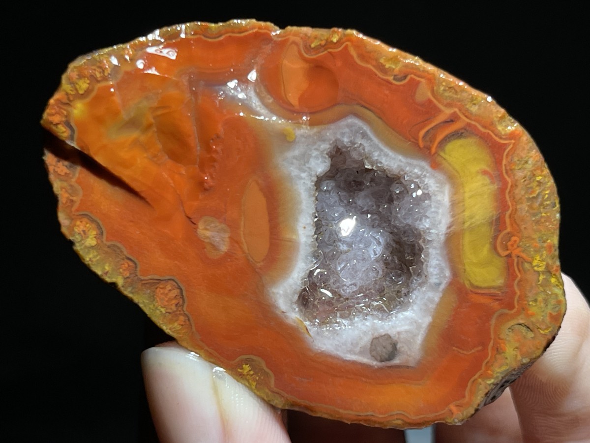 Natural 15 half Rough Chinese Agate crystal geode Achat Nodule Hebei 615g AA11