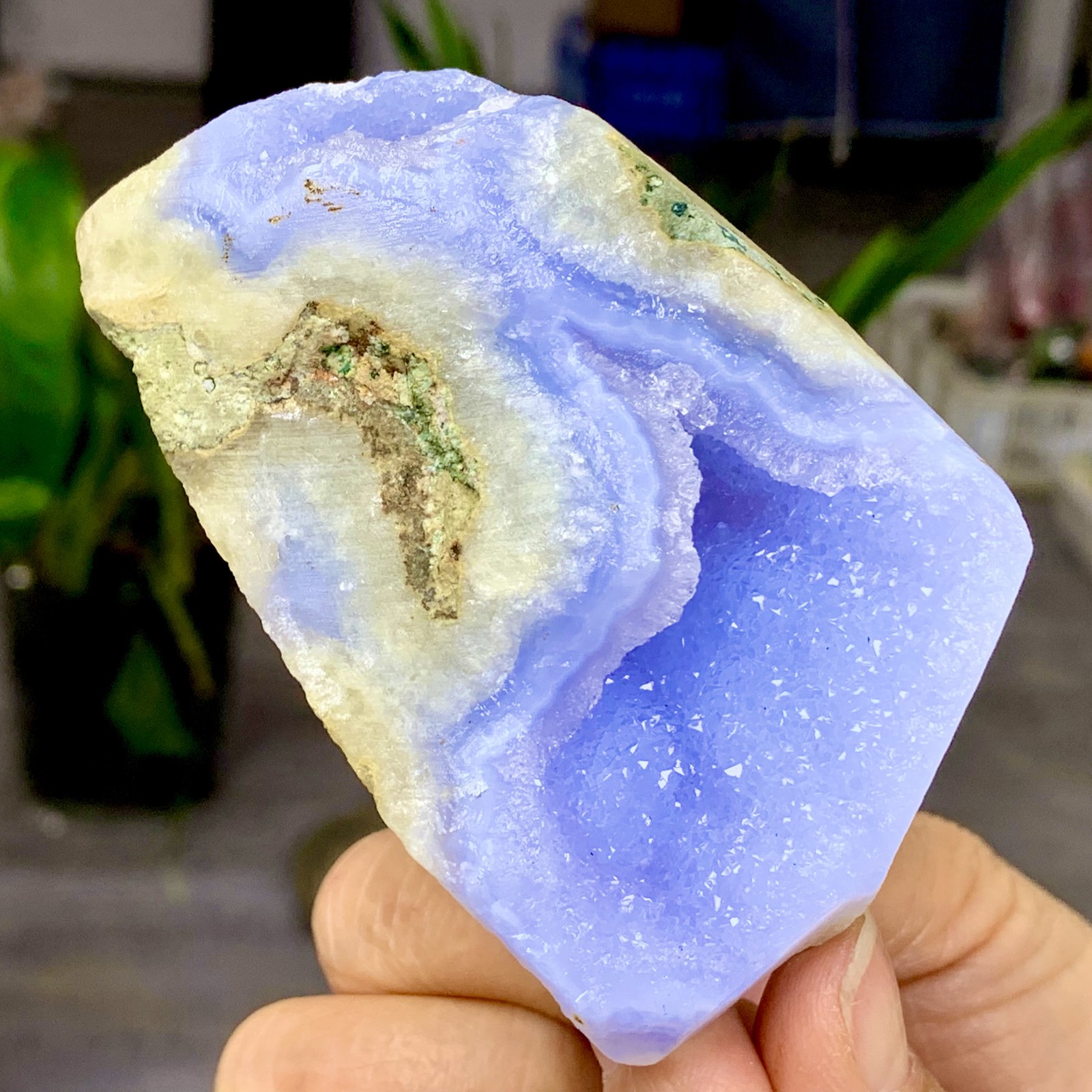 202G Natural blue textured agate specimens Healing