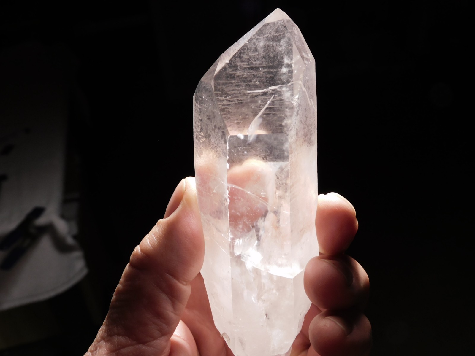 Larger! Semi TRANSLUCENT Quartz Crystal with RAINBOWS From Brazil 236gr