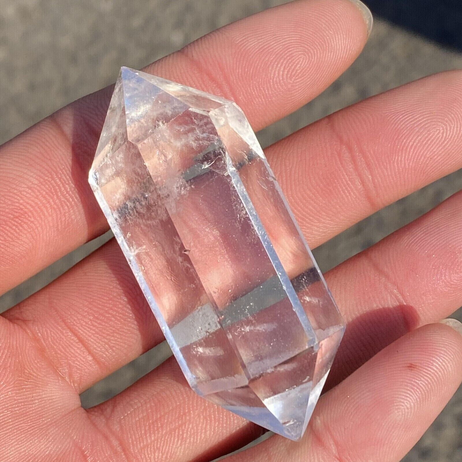 4LB Natural Clear Quartz double Obelisk Crystal Wand Tower Point HealingWholesal