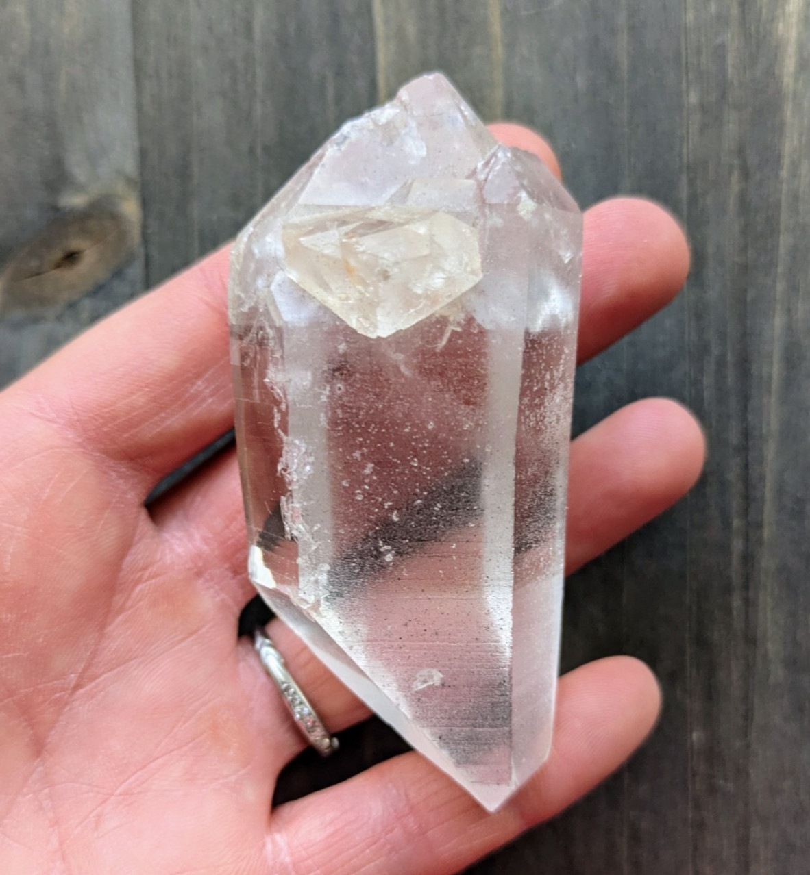 Double Terminated 104G Natural Smoky Quartz Crystal / Arkansas Quartz / 3″ Long