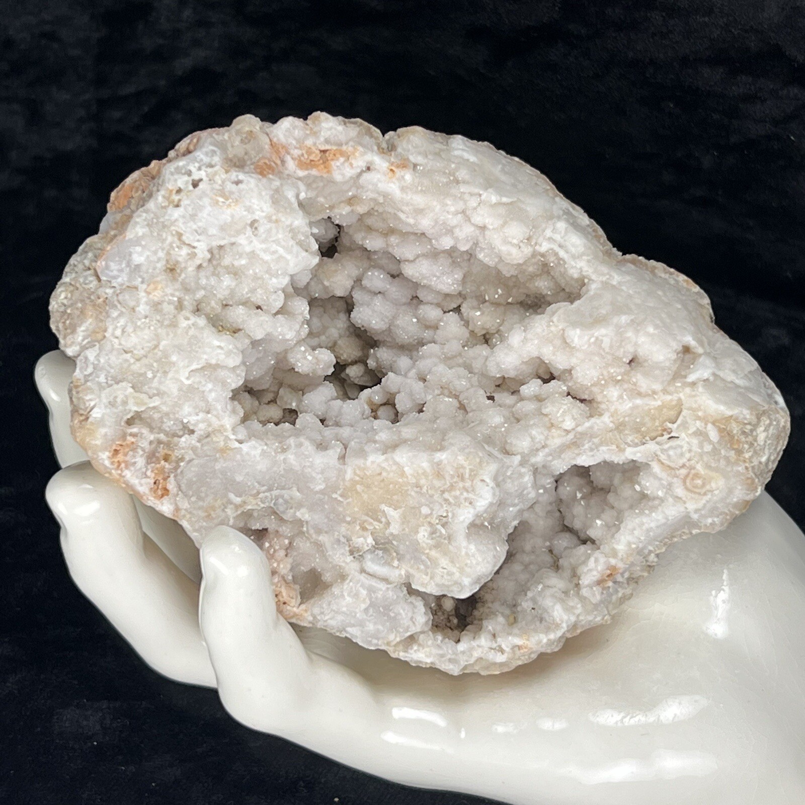 4″ Druzy Botryoidal Spirit Quartz Crystal Cluster Geode Pink Rind