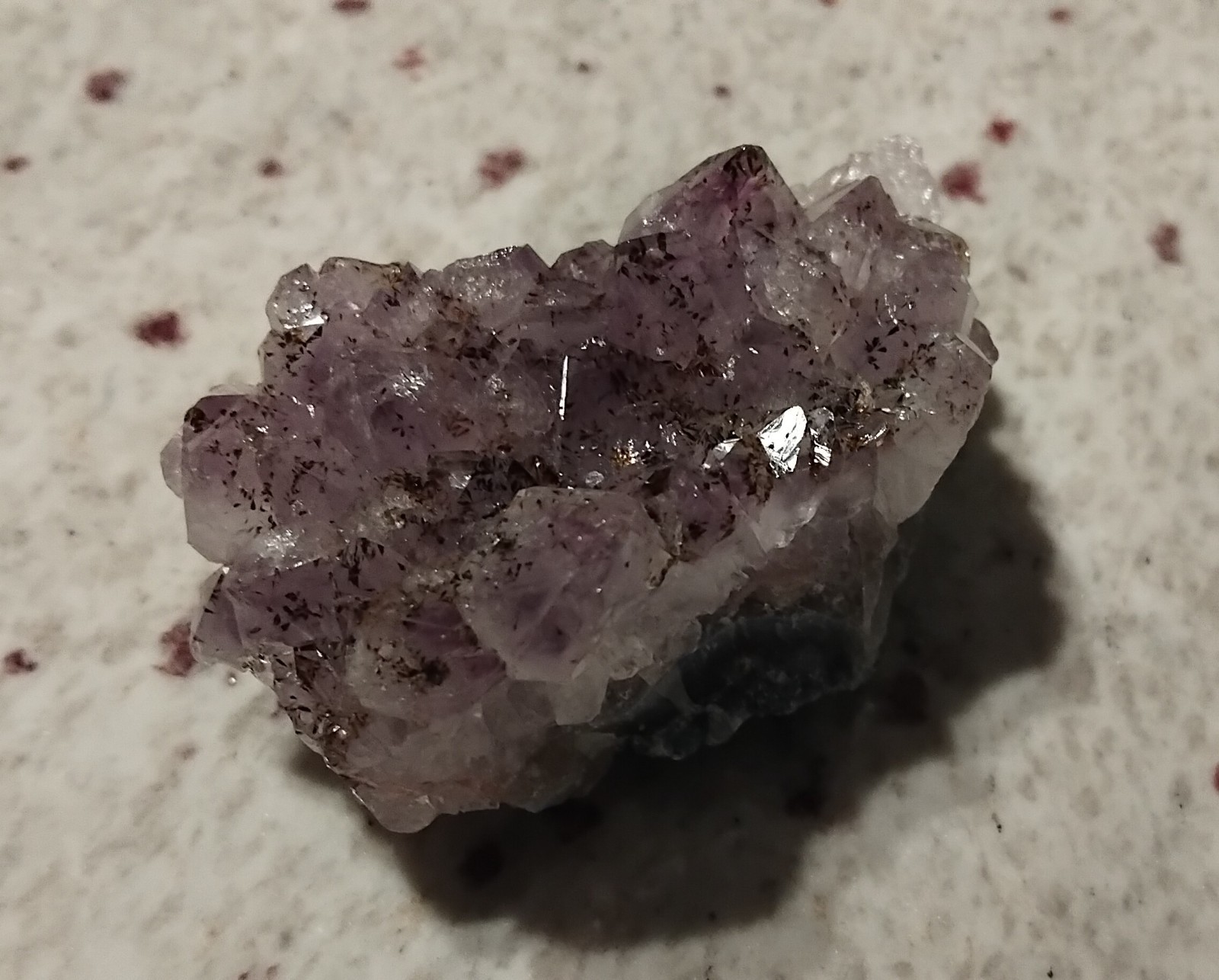 Natural Amethyst Crystal Specimen with Goethite Inclusions – 159g 7.5×5.5×3.5cm